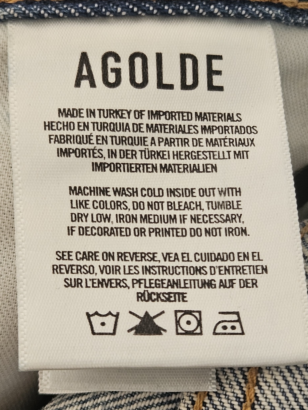 AGOLDE Fen High Rise Distressed Jeans Size 27 100% Organic Cotton - Picture 7 of 8